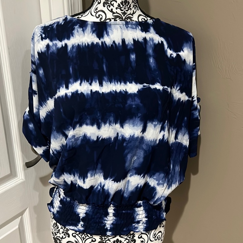 New Michael Kors true navy tie dye Blouse